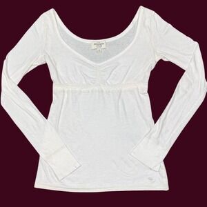 Y2K Abercrombie & Fitch babydoll long sleeve top